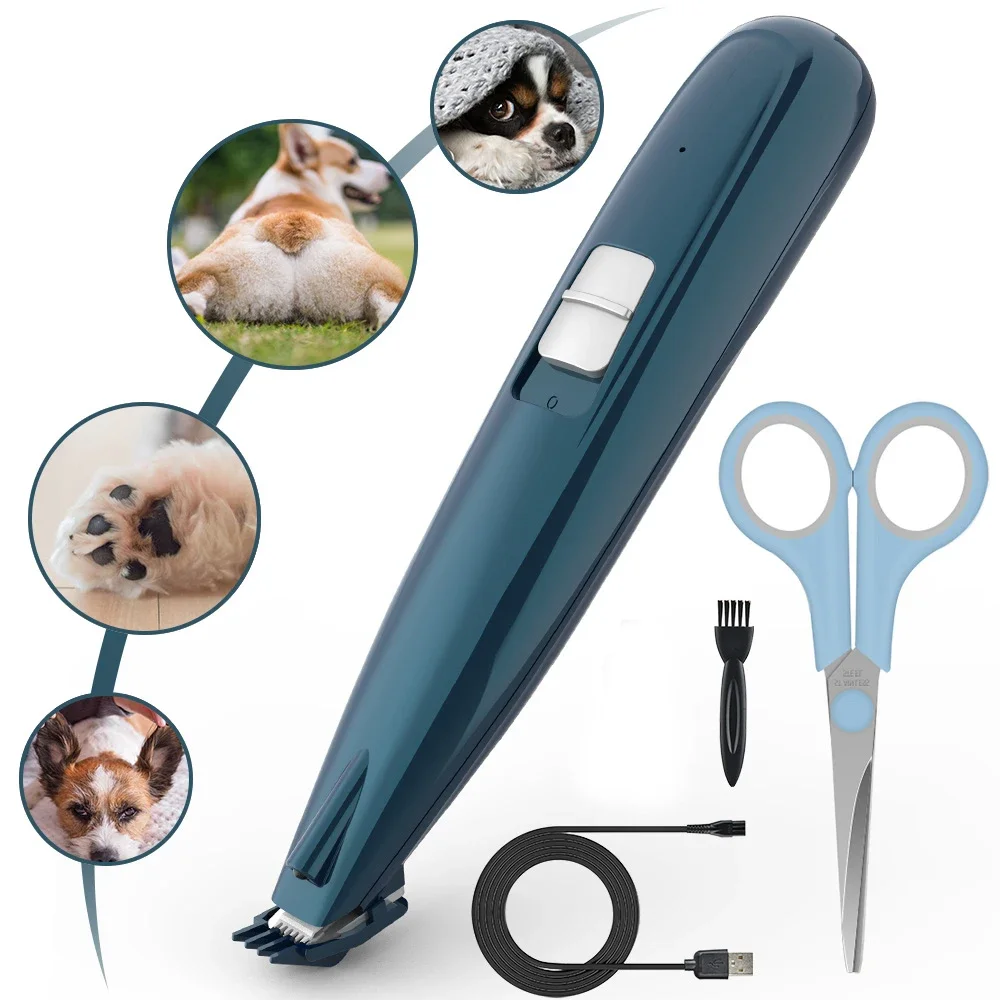 Dog Grooming Clippers Cordless Cat and Small Dogs Clipper Low Noise Electric Pet Trimmer for Trimming The Hair Around Paws Pet