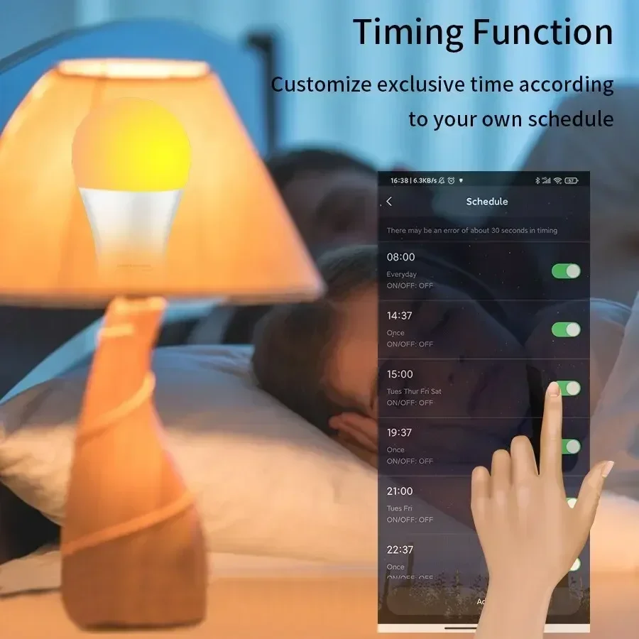 Lampadina LED intelligente Tuya - Luce dimmerabile Bluetooth E27 RGB con controllo APP per la decorazione di camera da letto/festa (220 V)