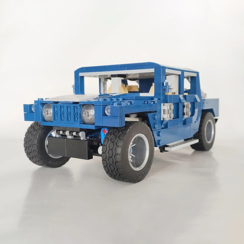 NEW World War 2 WW2 Army MOC Military Hmmwv Hummer H1 Off-Road Vehicle System Building Block Creative Export Bricks Toys