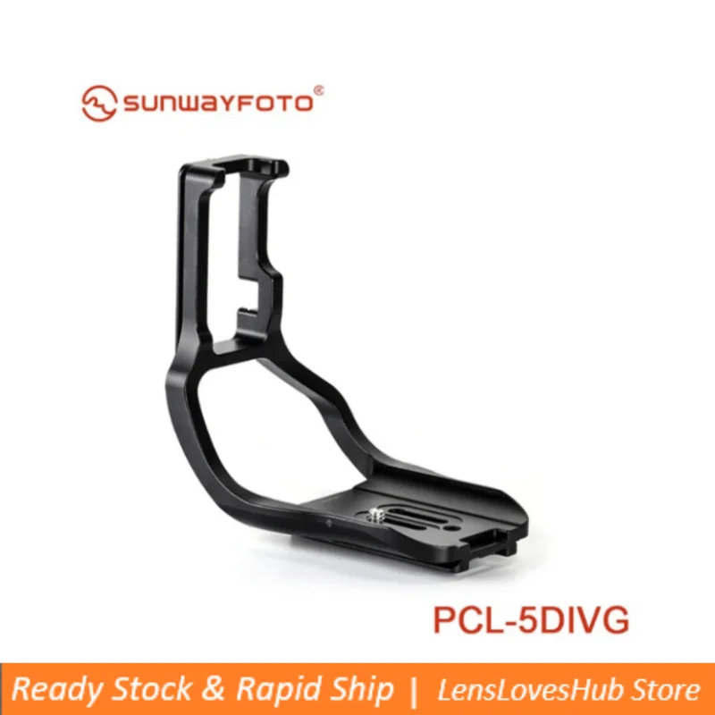 

SUNWAYFOTO PCL-5DIVG Tripod Head Quick Release L Plate for 5D Mark IV with Battery Grip L-bracket QR Plate Camera Accessories