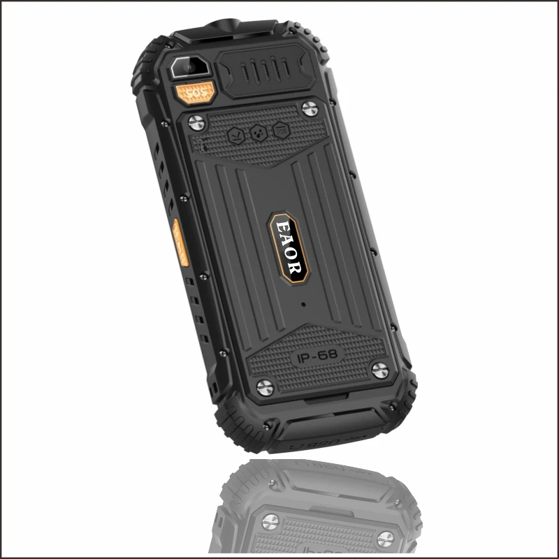 EAOR 2G GSM Feature SOS IP68 Rugged Waterproof Dustproof Keypad Phone Dual SIM 2000mAh Big Battery  Phone side key Torch