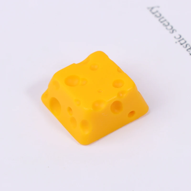 1 buah Keycap keju buatan tangan Resin Keycap untuk Keyboard mekanik Esc untuk kunci kue keju individual untuk tutup kunci