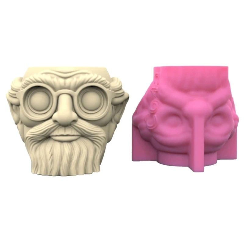 

Succulents Planter Molds Old Man Flower Pots Silicone Molds Vases Molds