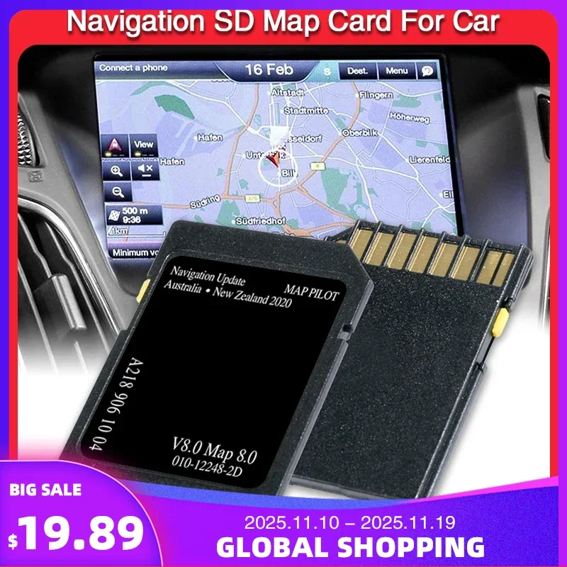 

Sat Nav 2020 Version8 Garmin Navigation SD GPS Card Maps Australia New Zealand for Mercedes A/B/C/CLA/CLS/E/GLA/GLC/GLE-Class