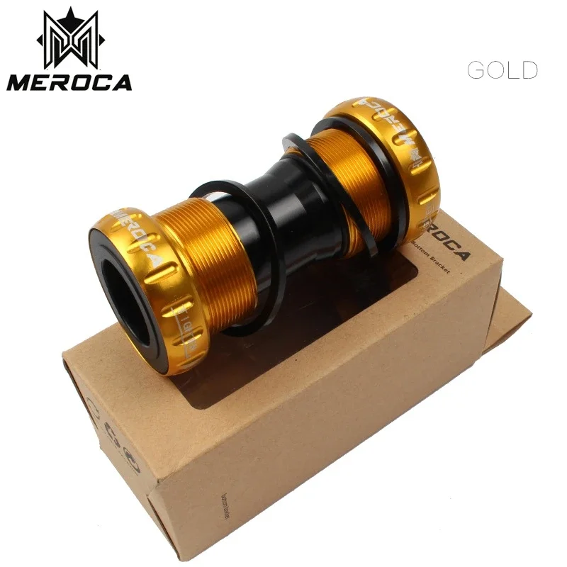 MEROCA M68 Steel Bearing Bottom Bracket Screw-in 68/73 Mm Bicycle Center Axle MTB Bike Aluminum Alloy BB