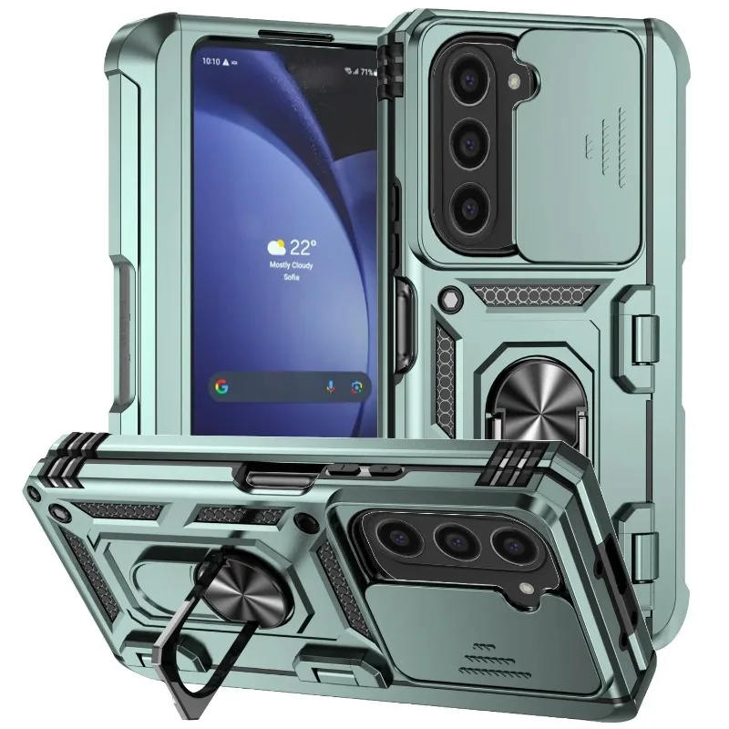 

Z Fold 6 Magnetic Ring Stand Holder Case For Samsung Galaxy Z Fold 6 5 4 Slide Camera Lens Protective Armor Shockproof Cover