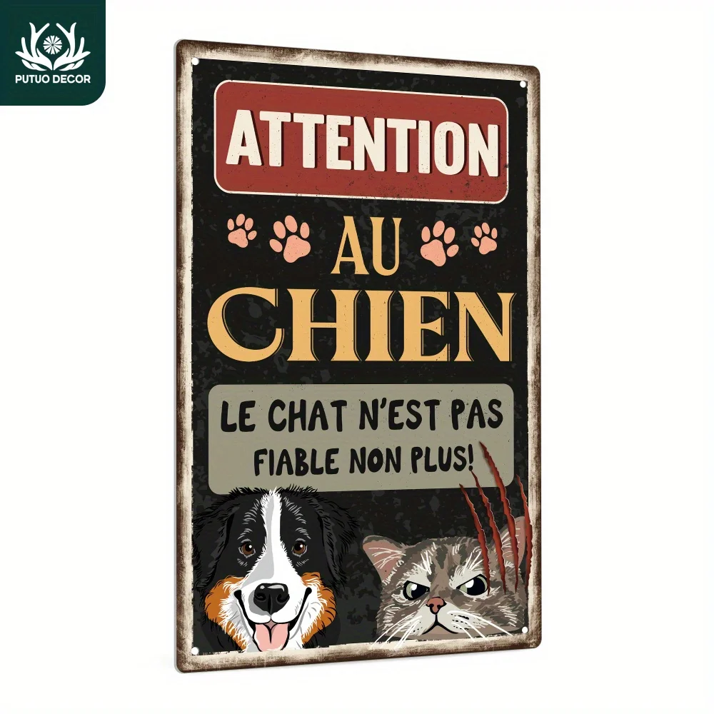 A French Vintage Metal Sign, 