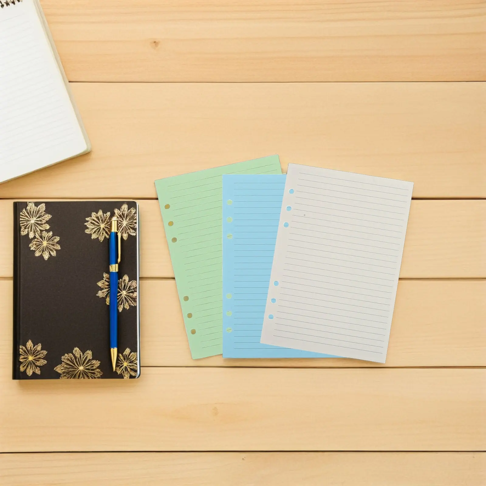 4set-loose-leaf-notebook-refill-colored-lined-paper-for-note-taking-school-office-planner-journal-inserts-thick-bleed-resistant