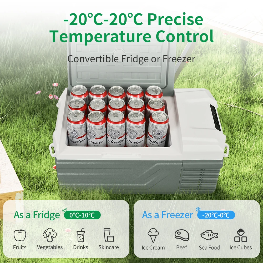 Alpicool NL15 15L Przenośna lodówka samochodowa 12 V Mini lodówka z zamrażarką 12/24 V DC 100-240 V AC Cooler Ice Box do ciężarówki Camping