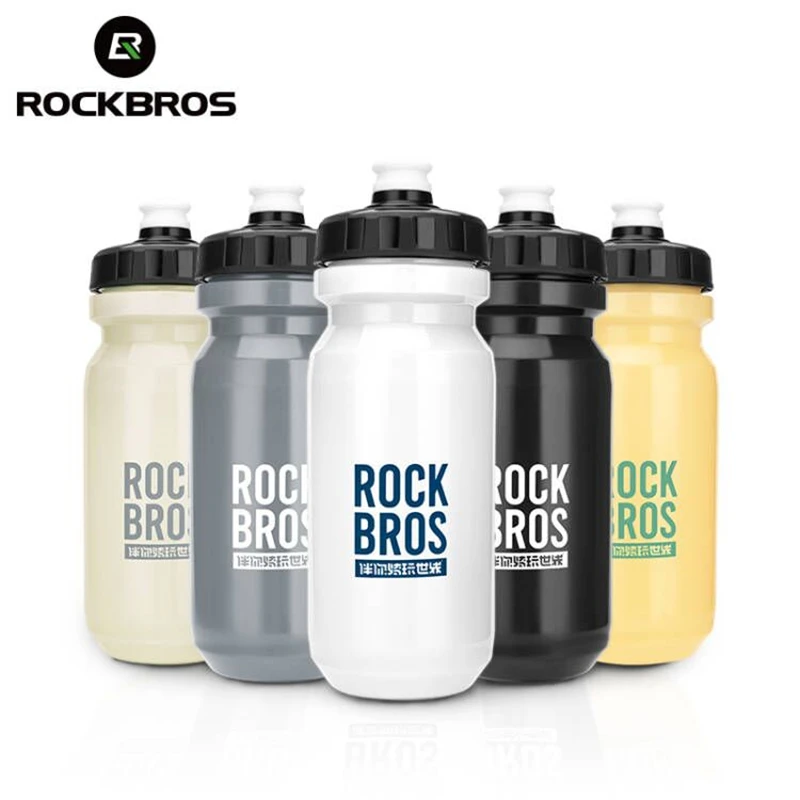 ROCKBROS Cycling Water Bottle 600ML Ultra light Leak-proof Squeezable Camping Hiking Sports Portable MTB Road Bike Water Kettle