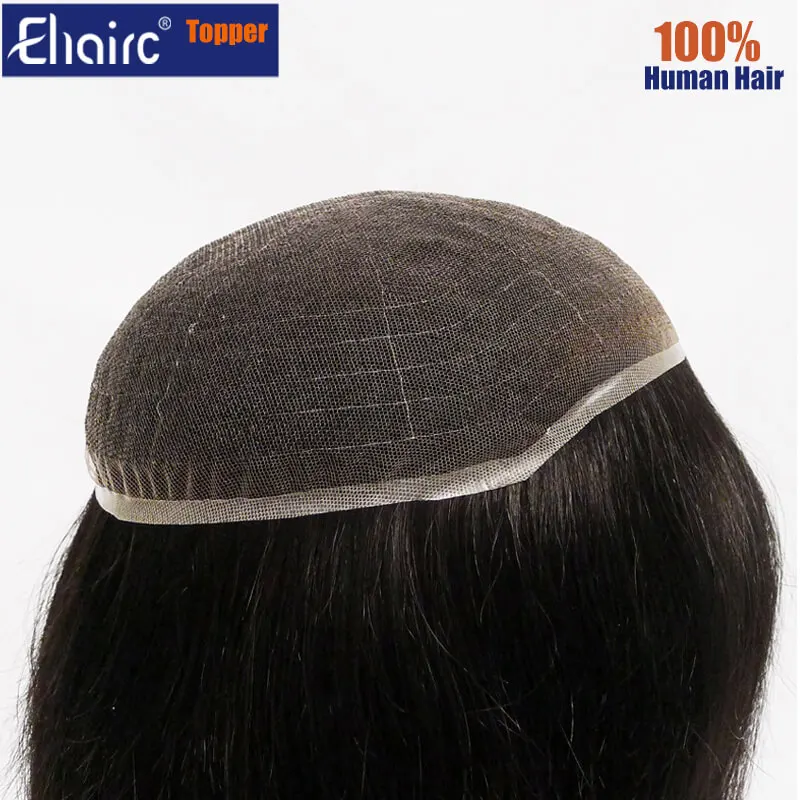Full Lace Topper Long Human Hair Breathable Topper For Women, Well Blenched Hairline Natural Hair Woman Wigs , Wig Can add Clips