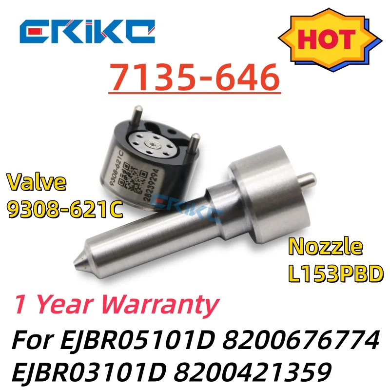 

Ремкомплекты форсунок дизельного топлива, сопло L153PBD, клапан 9308-621C для RENAULT EJBR05101D EJBR03101D 82006774 8200421359