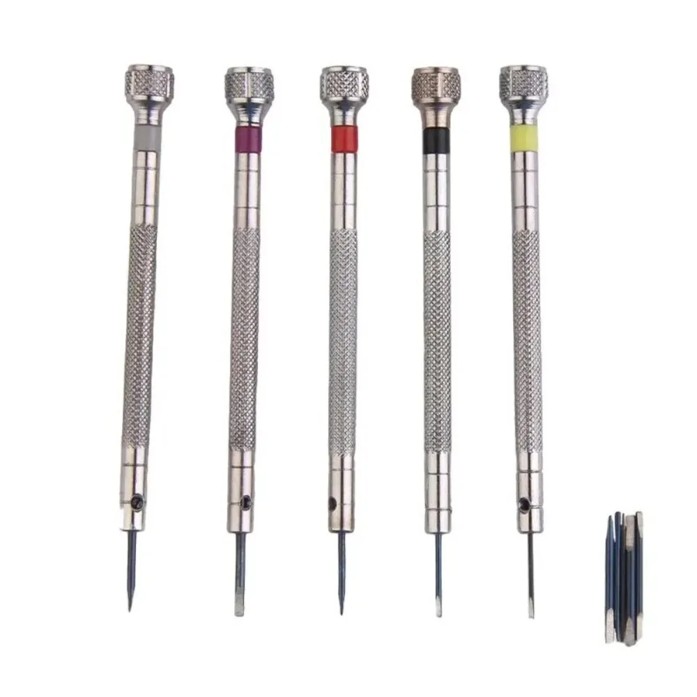 1/13pcs Precision Screwdriver 0.6-2.0mm Flat and Cross Screwdriver Set 13 Specifications High Hardness Steel Watch Repair Tool