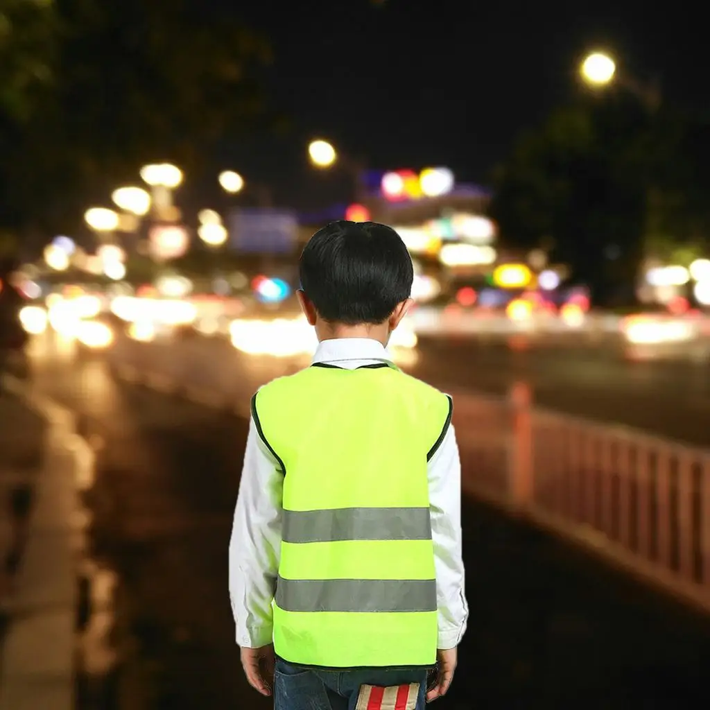 Kindervest met hoge zichtbaarheid, kindervest met reflecterende strips Verkeerskleding