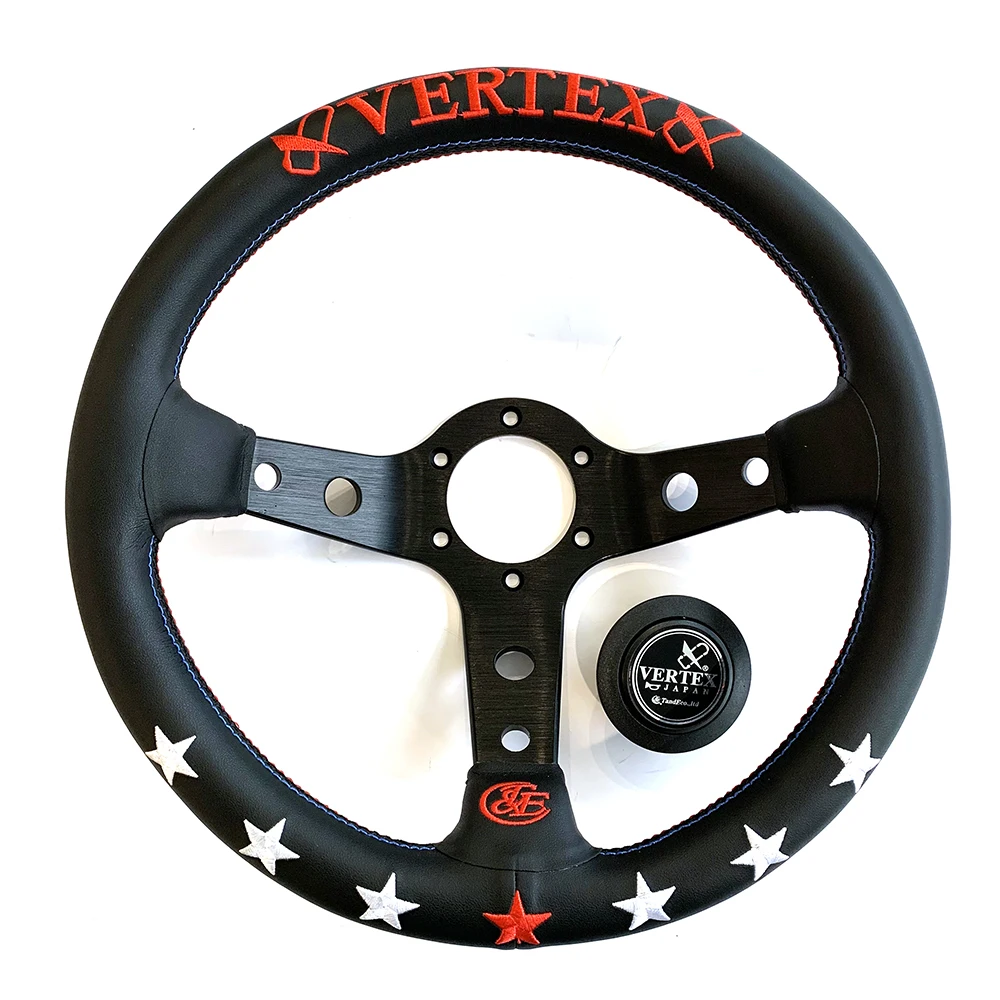 

Tiypeor JDM LANG Redesign Embroidery Pentagram VERTEX wheel Racing Steering Wheel