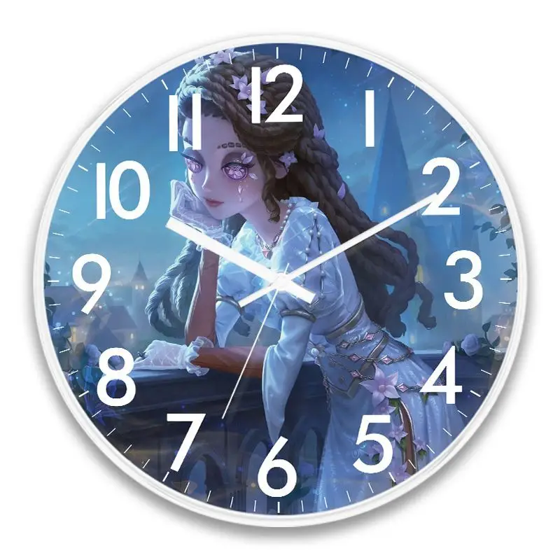 ساعة حائط كوارتز مطبوعة إبداعية عالية الجودة من Identity V Gardener مع أيدي صامتة لديكور المنزل في غرفة النوم #5