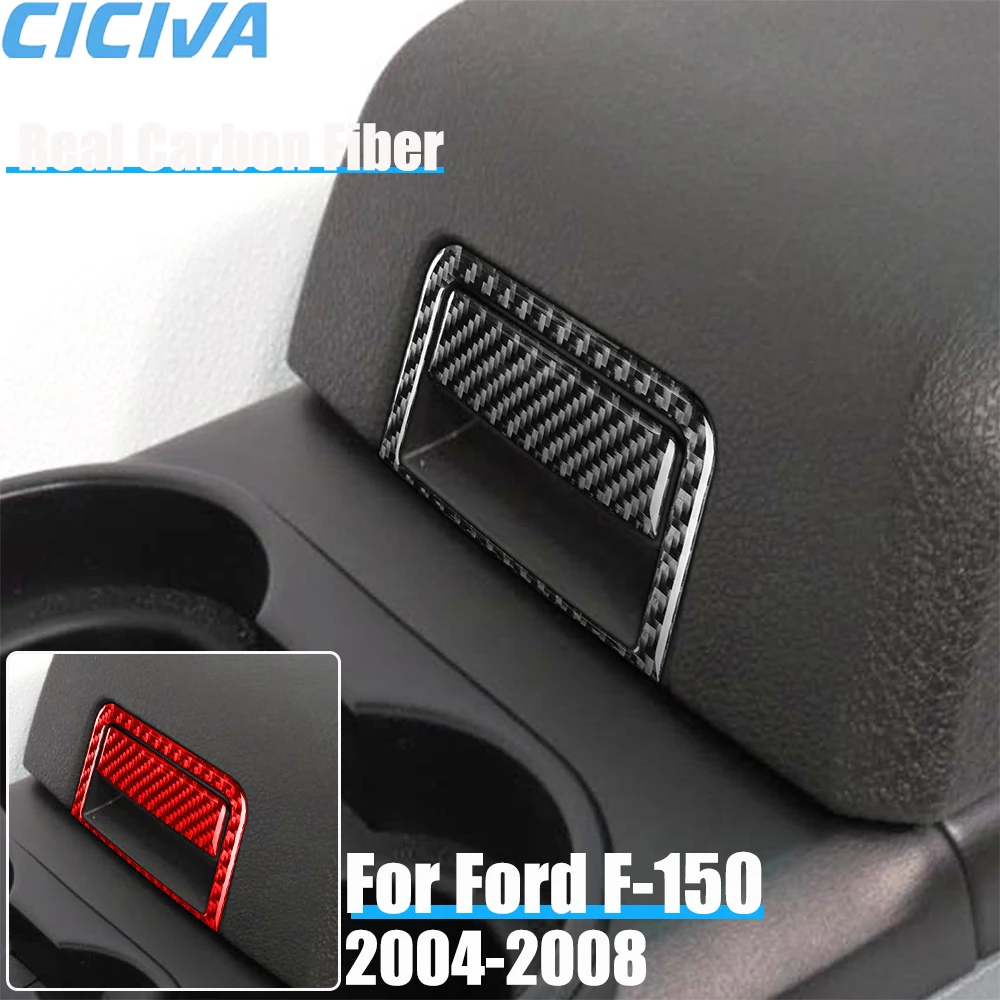 

Real Carbon Fiber Car Accessories Center Armrest Switch Panel Trim Cover Soft Sticker For Ford F150 FX4 2004 2005 2006 2007 2008