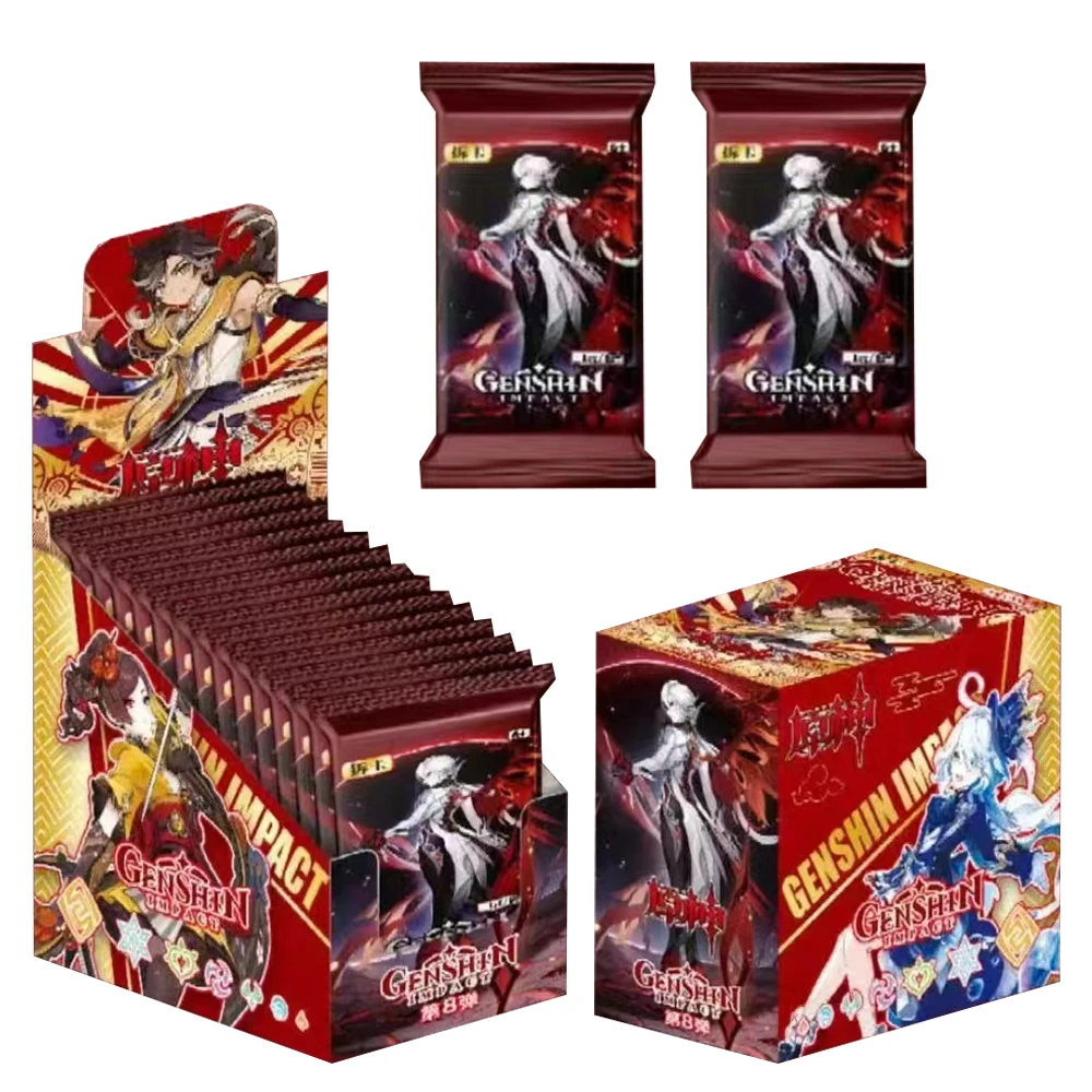 New 1m08 Genshin Impact Cards Project TCG Game Lumine Booster Box Collection Games Rare SSR Cards Toys Birthday Gifts