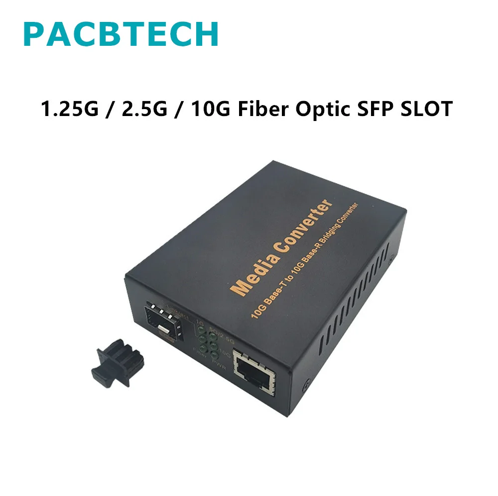 Imagem -02 - Conversor dos Meios da Fibra Ótica Interruptor dos Ethernet Transceptor de Sfp 1.25g 2.5g 10g Entalhe Rj45