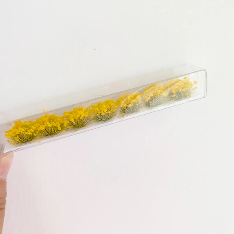 7 szt./pudełko Miniaturowy Zestaw Modelowy Kwiatów i Trawy DIY Budowanie Ogrodu Piaskownica Układ Sceny Materiały Akcesoria do Dioramy