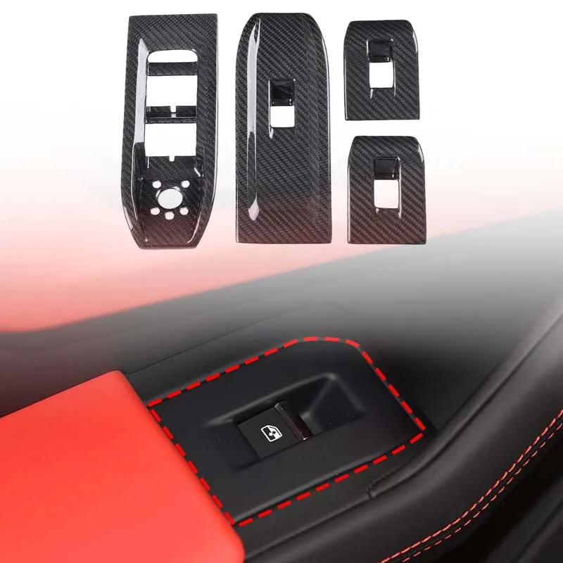 For Lamborghini URUS 2018-2021 Automotive Glass Lift Decoration Frame True Carbon Fiber Car Modification Accessories