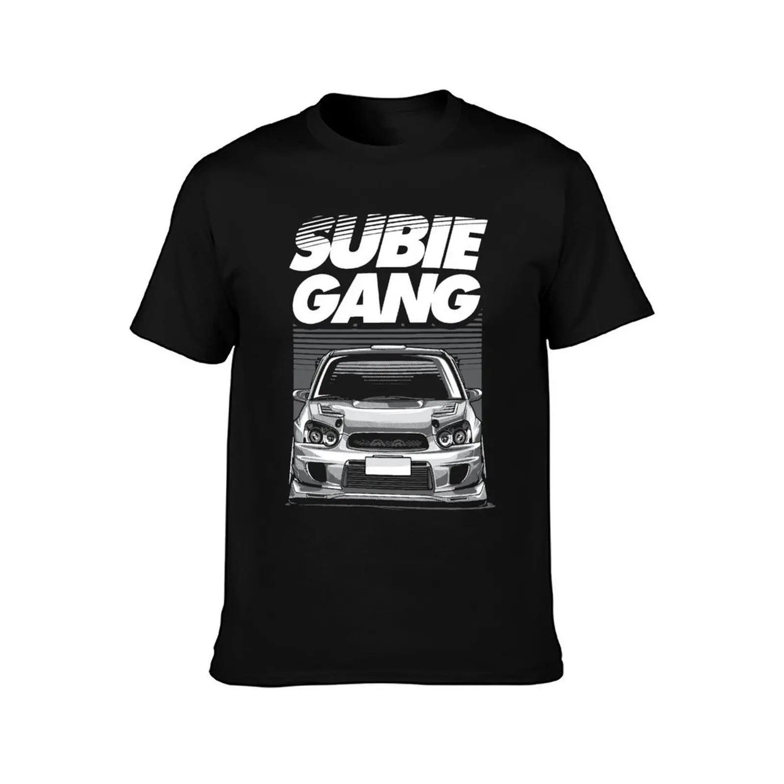 Subie Gang T-Shirt, Summer Casual Cotton Tee, Oversized Streetwear Tops, Vintage Graphic Print, Loose Fit Short Sleeve
