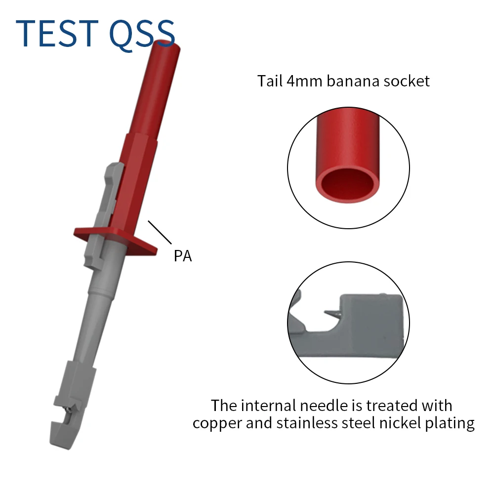 QSS Wire Piercing Probe Tester Clip forature Probe Pins Tester di tensione sonda di prova di precisione per Test elettrici Q.30020