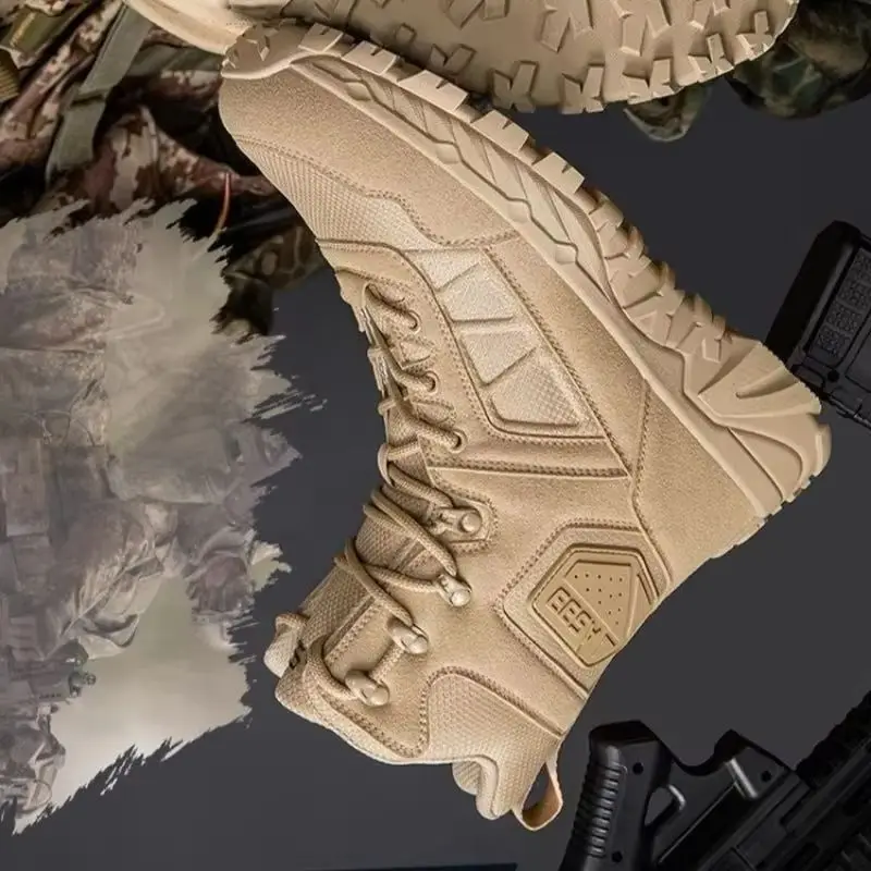 2026 New Trend Men Hiking Boots Anti-Slip Trekking Shoes For Mens Big Size 47 Climbing Shoes For Men High Top Man Shoe Mountain