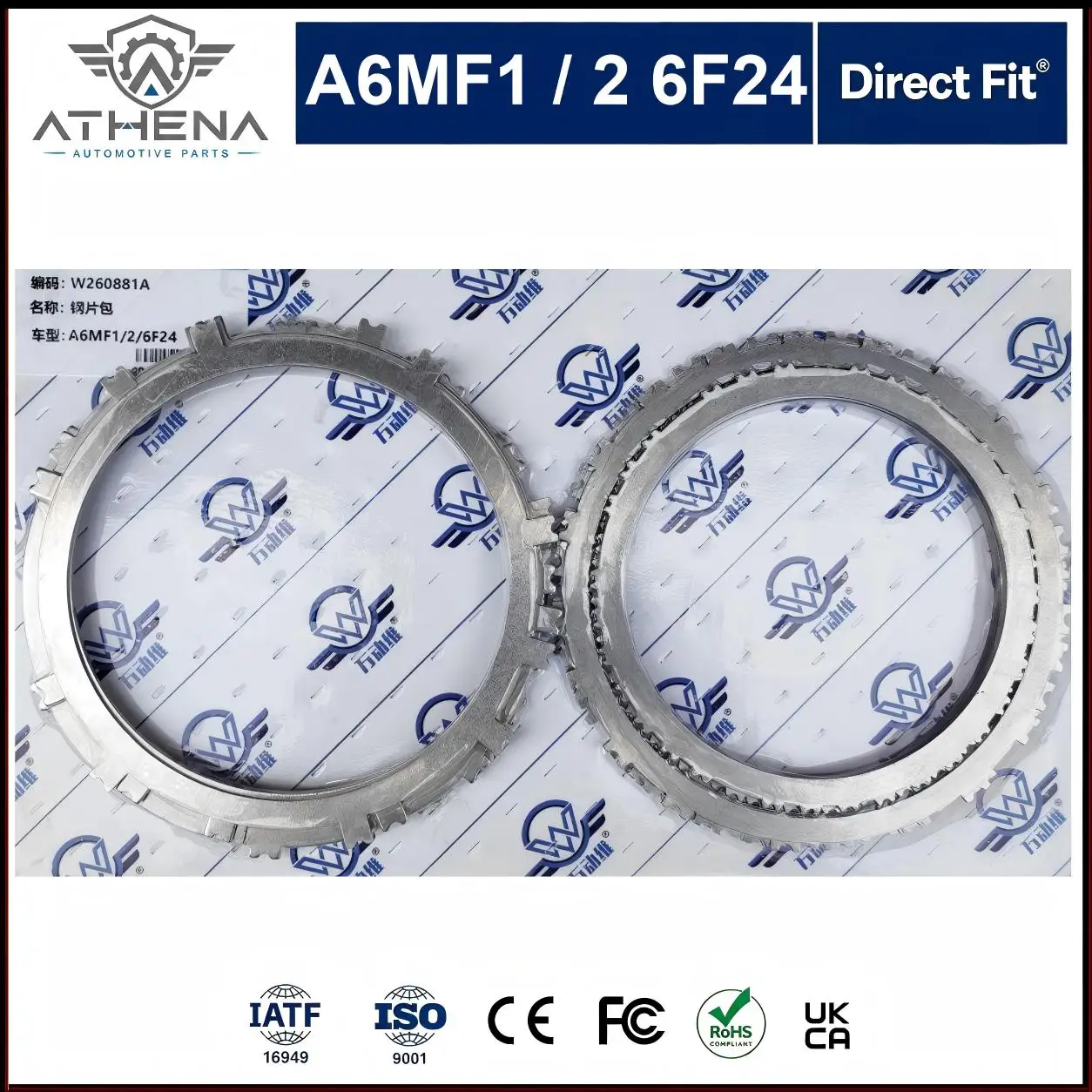 A6MF1 A6MF2 6F24 Transmission Clutch Steel Disc Kit Fix Warp Slip Harsh Shift Fit Hyundai Kia 6AT Gearbox