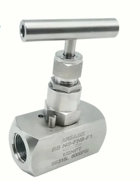 

6000psi 316L Stainless Steel High Pressure Needles Valve 1/2" Female Thread Manual Square Appearance General Application