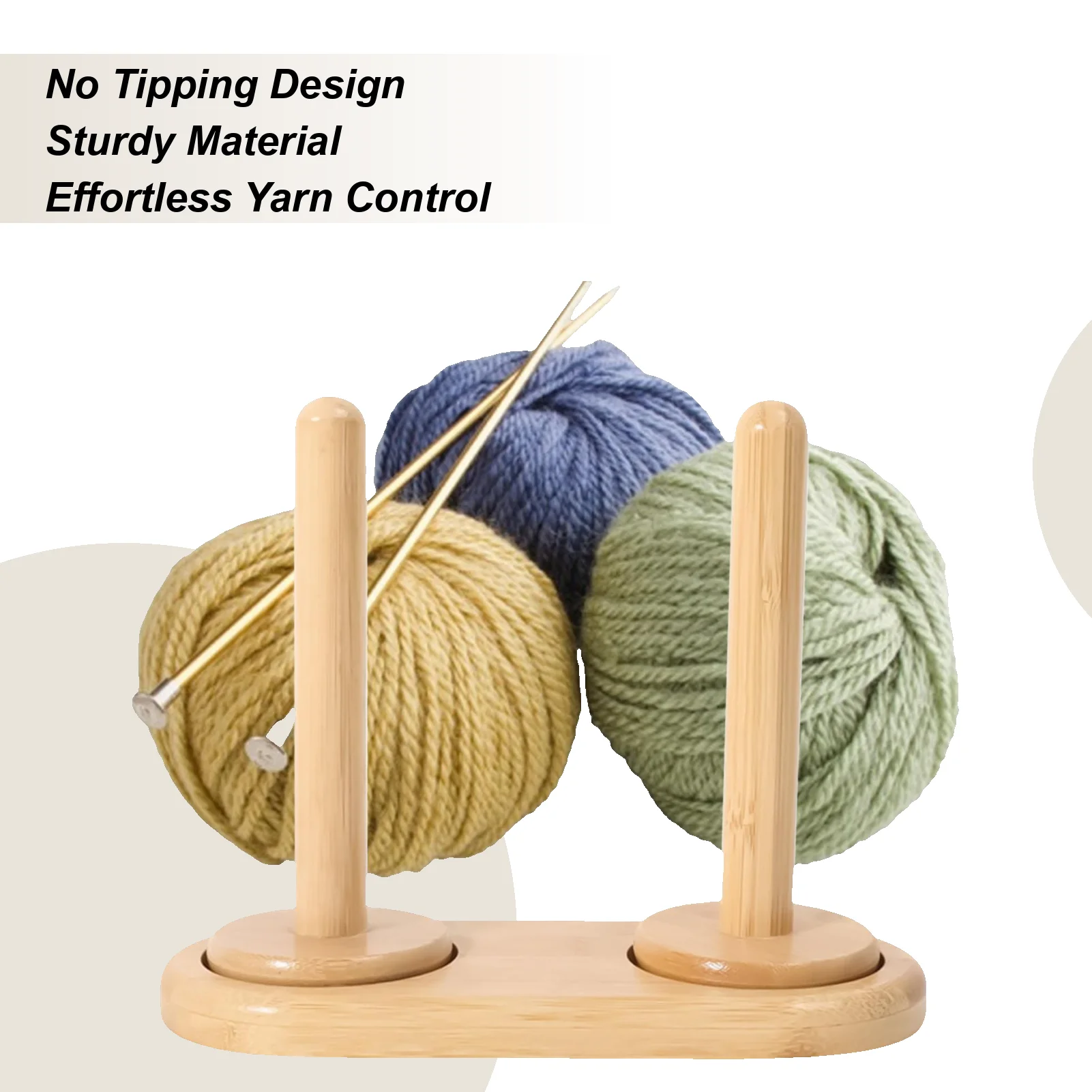 

Держатель пряжи для вязания крючком, диспенсер для ниток с двойным подшипником, органайзер, деревянный держатель для пряжи, подставка для хранения, инструмент для рукоделия для начинающих