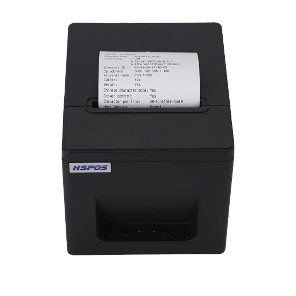 Newest Cheap Thermal Receipt Printer USB LAN Interface Black Appearance 80mm