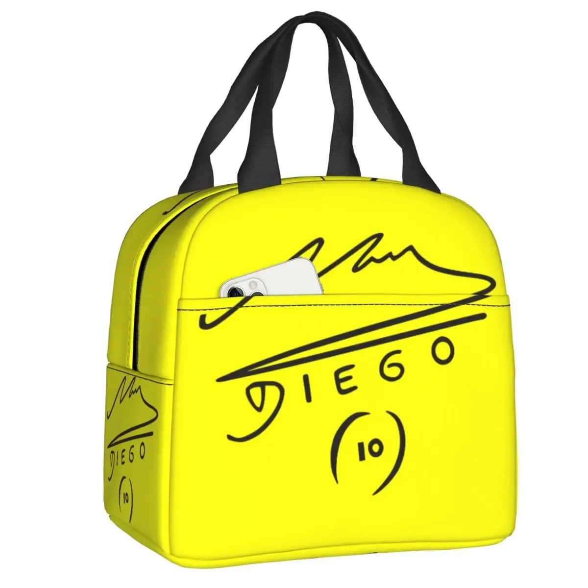 Custom Diego Armando DIOS Insulated Lunch Bag for School Office Maradonas Argentina Soccer Legend Leakproof Thermal Bento Box