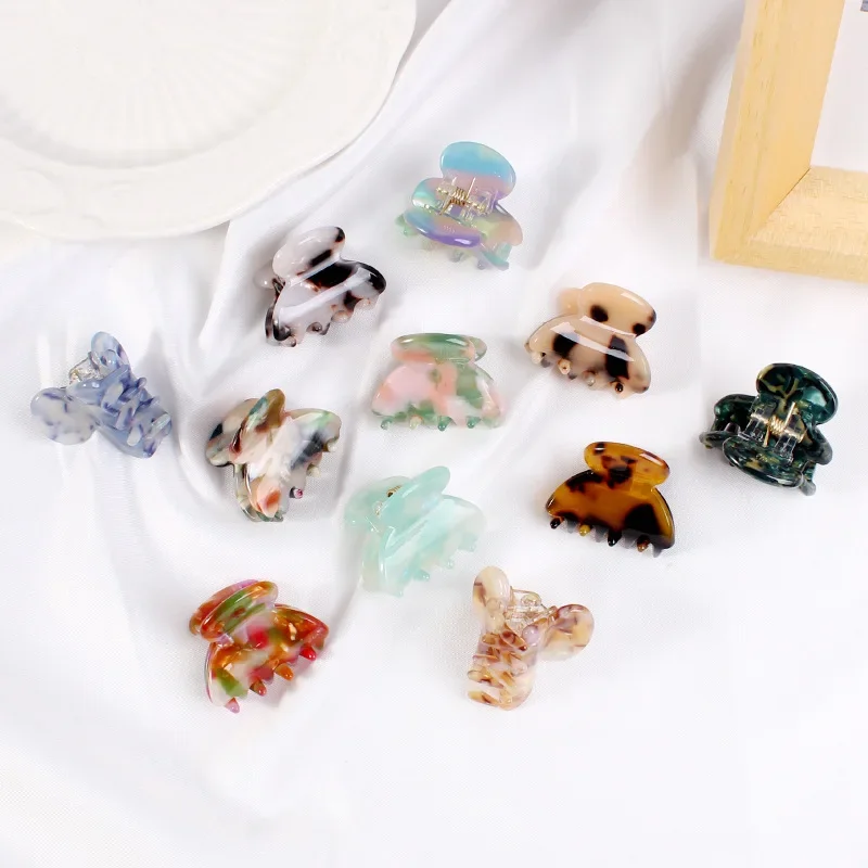 2023 Korea High Quality Acetate Retro Wind Printing Leopard Print Kids Hair Clip Girls Fashion Hair Accessories