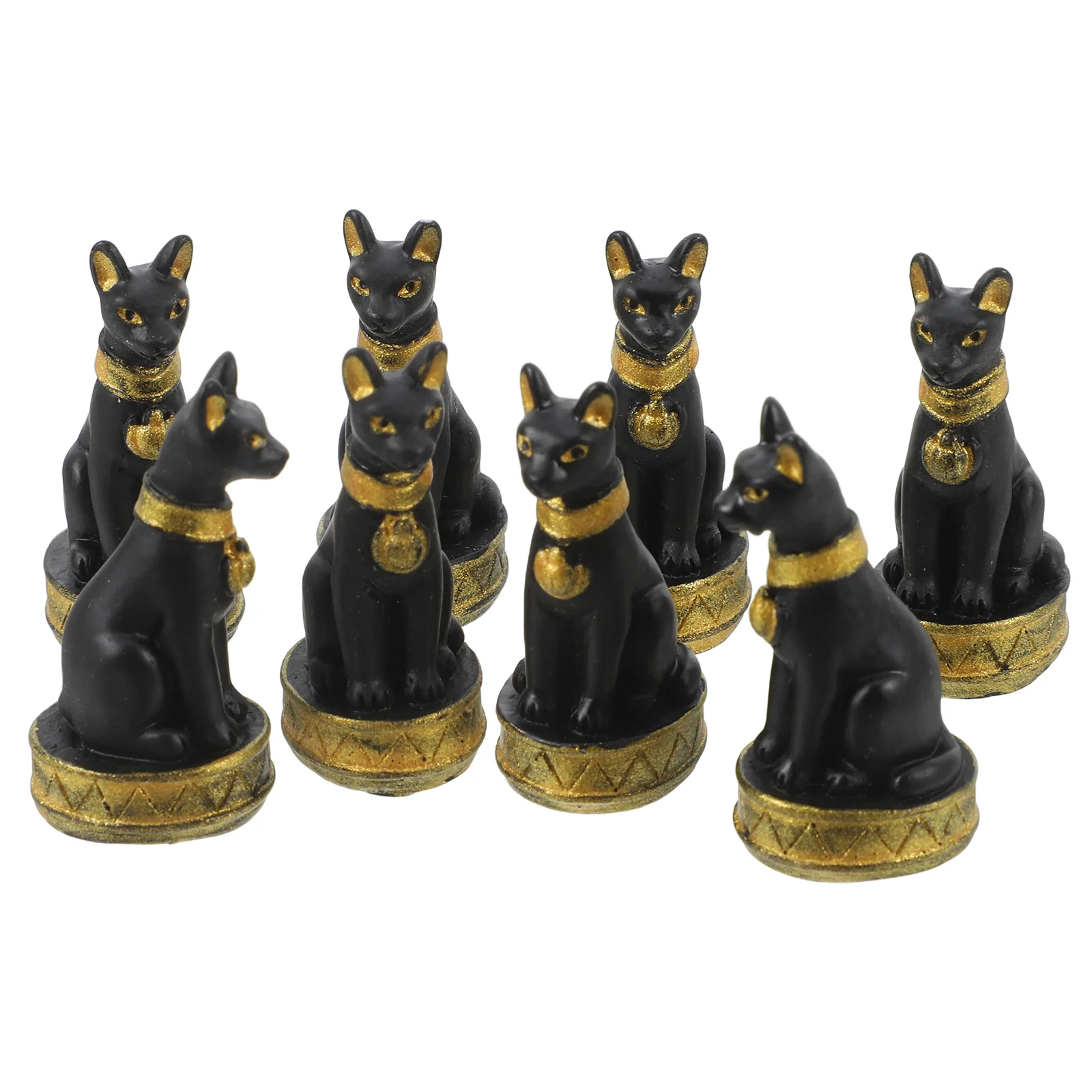 8 Pcs Micro Landscape Statue Mini Figurines Cat Statues Cats Resin Ornaments Egyptian Miniature