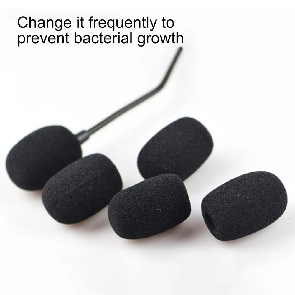 10Pcs MIC Windshield Foam Replaceable Wind-proof Soft Plosives Reduction Lapel MIC Sponge Cap for Recording