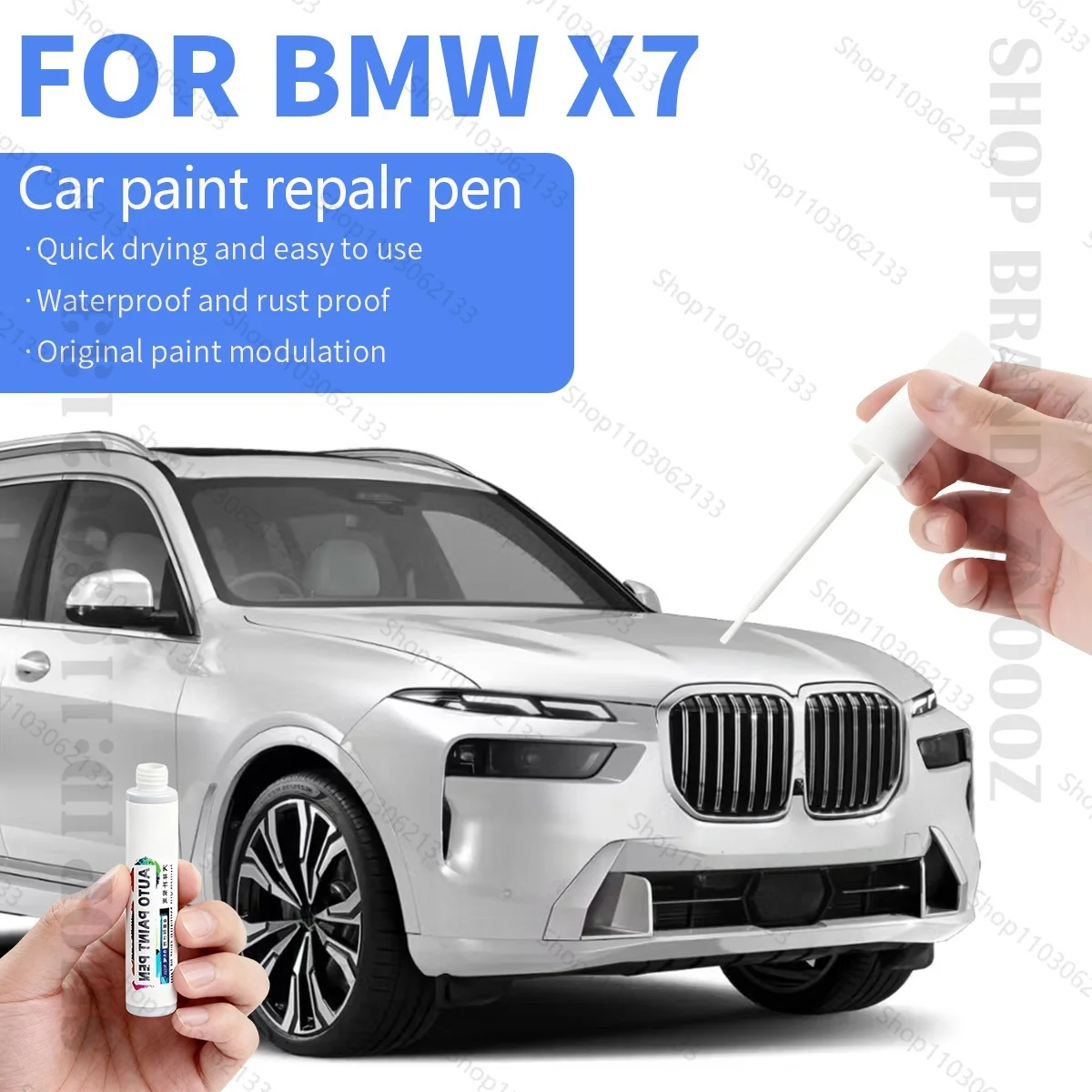 

Ручка для ремонта автомобильной краски, аксессуары для ремонта царапин, белый 300, красный C57, серый C4P, зеленый C3D, синий C1K для 2018-2025 BMW X7