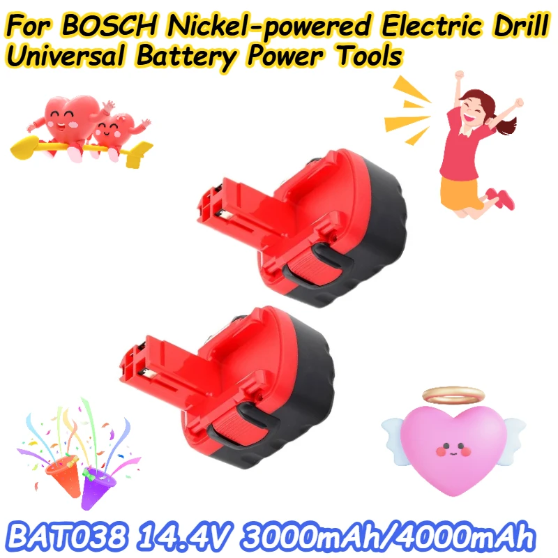 

3000mAh/4000mAh For BOSCH BAT038 14.4V Nickel-powered Electric Drill Universal Battery Power Tools