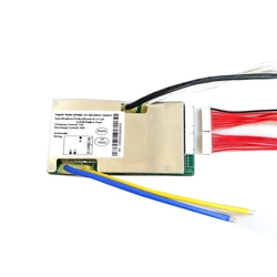 14S 51.8V 30A Bateria litowa BMS/PCM 1500W System zarządzania baterią z funkcją balansowania i czujnikiem temperatury