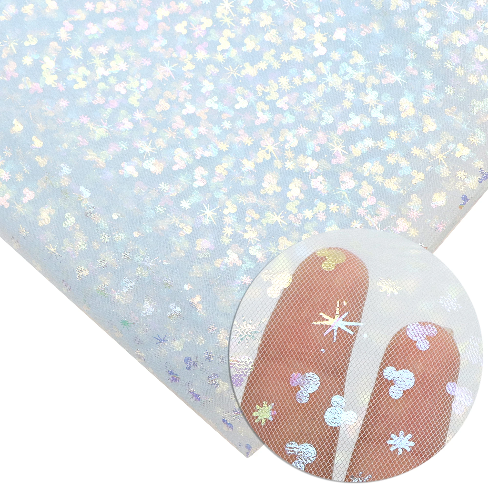 50x130 см переливающаяся Тюлевая сетчатая ткань Disney с Микки для одежды «сделай сам», платье-пачка, свадебный декор, органза, поделки, швейная ткань 50x130 см переливающаяся Тюлевая сетчатая ткань Disney с Микки для одежды «сделай сам», платье-пачка, свадебный декор, органза, поделки, швейная ткань