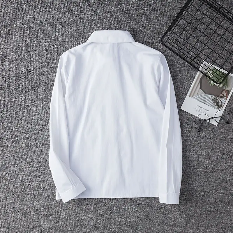 Simplicity Skilled Academic Style Pure White Work Clothes Fresh Comfort Formal Solid Color Men's Shirts Summer Spring 2024