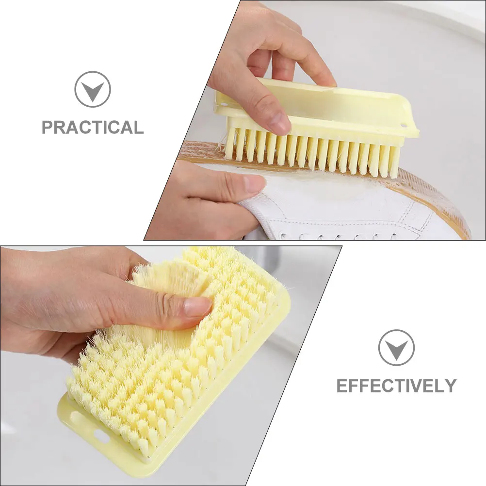 

2 Pcs Laundry Brush Sharpened Wire Cleaning Clothes Shoes Household Scrub Brushes Durable Soft Bristles Removable Dirt