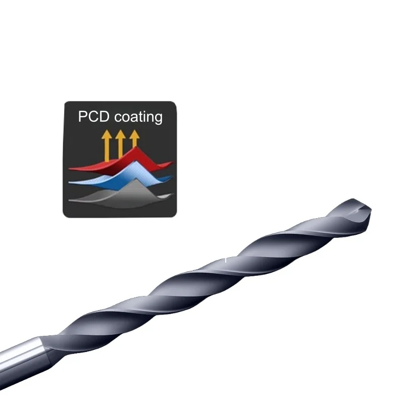 

Графитовые сверла с покрытием PCD Концевая фреза Обработка графита, электроды, углеродные волокна