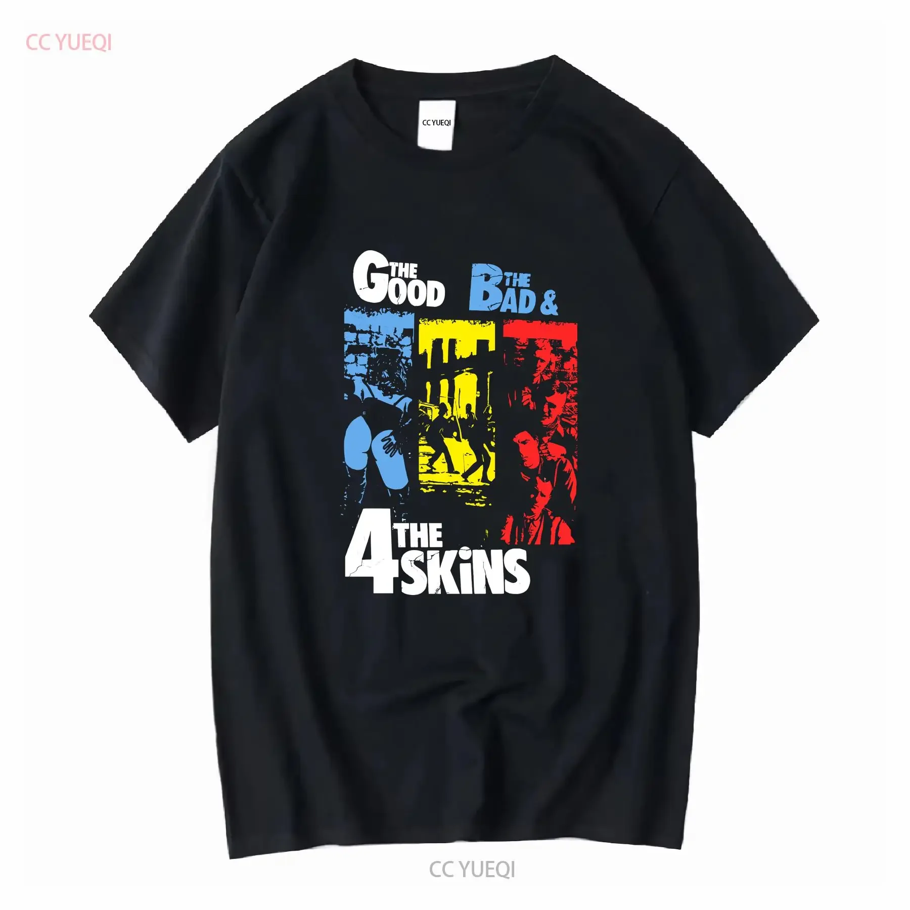 THE 4 SKINS T SHIRT 80s uk skinhead punk oi last resort cockney rejects sham 69 long or short sleeves vintage Washed Breathable