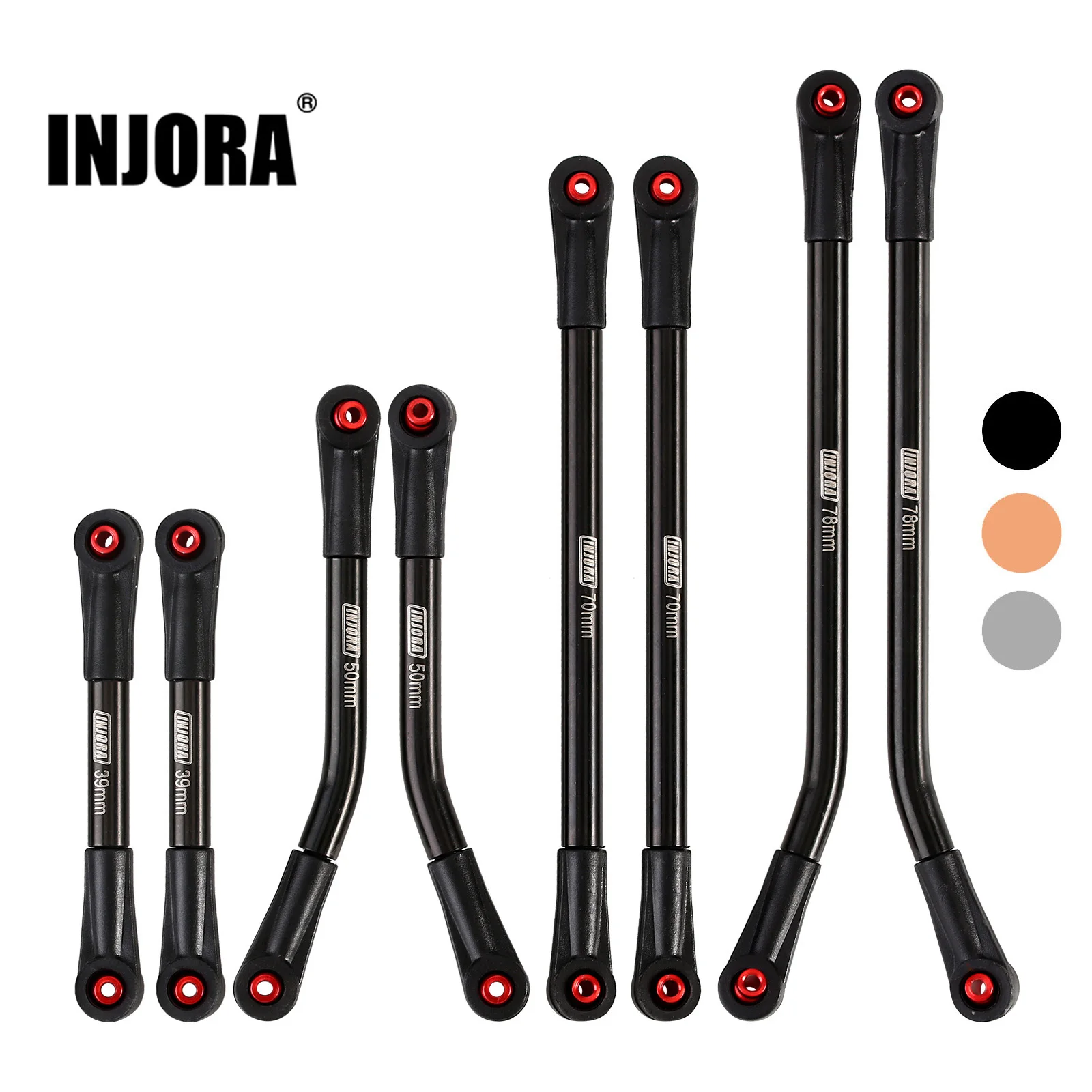 

INJORA Stainless Steel High Clearance 4 Links Set Upgrade Parts For 1/24 RC Crawler Axial SCX24 Jeep Gladiator AXI00005