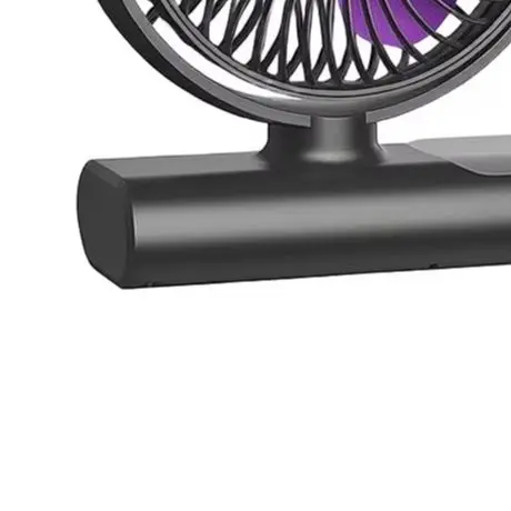 Car Fan Dual Head 360 Rotation Car Fan Rechargeable For Type-C Quiet Cooling For RV Home Camping Vehicle Interior Accessories