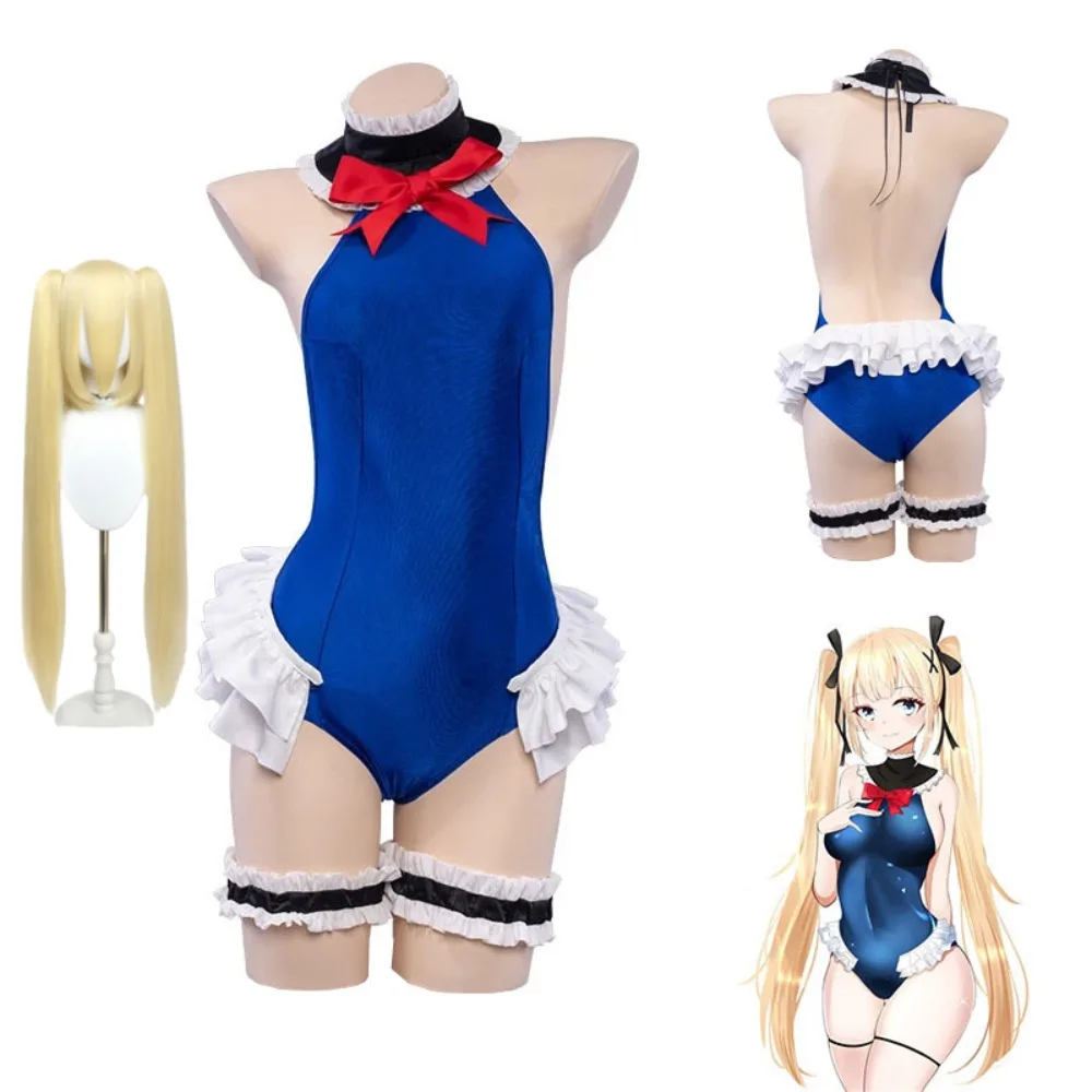 

Azur Lane Marie Rose Cosplay Costume Sexy Swimsuit Accessory Wig Complete Halloween Cool Anime Convention Costume