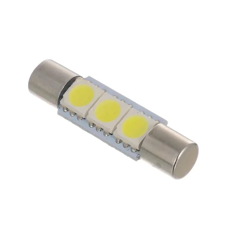 10pcs/set Car White LED 29mm 5050 3SMD Fuse Vanity Mirror Light Bulb Reading Light Accessories For 6641 TS-14V1CP