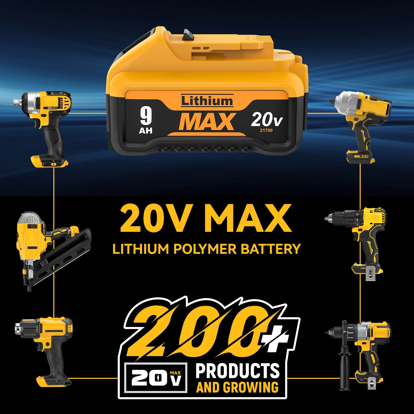 Do Dewalt 20V 9000mAh akumulator do Dewalt DCB200 21700 akumulator litowo-jonowy do Dewalt DCB200 DCB115 DCB101