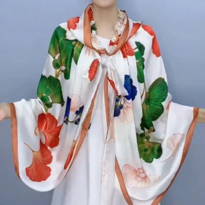 Spring Summer Flower Printed Chiffon Cardigan Women Sunscreen Clothing Casual Loose Shirt Elegant Women Blouses